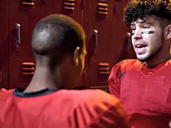 Crazy studs Adrian Hart and Joseph Castlian have gay sex in the locker room