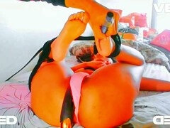 Bdsm, Velké péro, Černé, Bondáž, Ebenové, Nohy, Svázaná