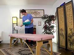 Trainee Masseur Does His Best to Satisfy Big Plumper Crystal Blue