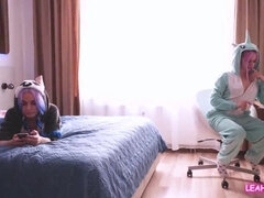 Amateur, Anal, Cul, Gode, Lesbienne, Adolescente, Plan cul à trois, Webcam