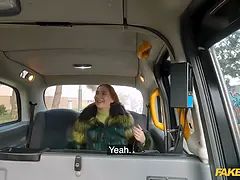 Faux cab red haired cougar in splendid nylons rails a big fat dick in a taxi