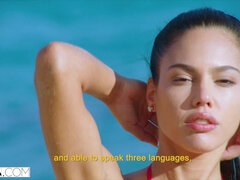 해변, 오랄섹스, 흑갈색 머리, 아빠, 하드코어, 여배우, 청소년, 젖가슴