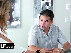 舐める尻, デカ尻, デカパイ, ブロンド, フェラチオ, イマラチオ, バック, ヨーロピアン