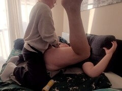 Stepbrother dominated with rough pegging by step-sister