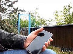 Hey, hubby, here's your collar � be a good boy while I fuck your wife. Heel!
