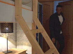 Babe, Sort, Blondine, Hundestilling, Hd, Mor jeg gerne vil kneppe, Strømper, Trekant