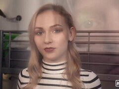 Blonde Bombshell Jenny Wild Gets It On With A Handsome Stranger - Handjob Action