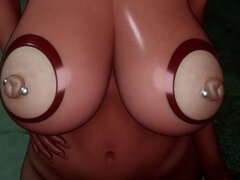 Beautiful Bondage BDSM Big Breast Vampire Is Looking for a Hard Cock Meal