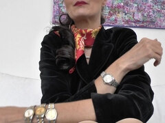 Amatör, Brunett, Europeisk, Tysk, Mogen, Strumpbyxor, Liten och nätt, Solo