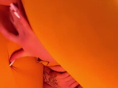 Culo grosso, Tette grandi, Brunetta, Vibratore, Erotica, Occhiali, Orgasmo, Solo