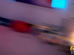 Faux hostel - super adorable teen gf with jealous bf who suspects her to be cheating