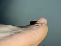 Enthousiasteling, Sperma shot, Voeten, Voeten fetish, Voetbeurt, Duits, Handbeurt