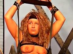 Tied German teen dominated by nasty redhead cougar domina