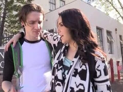 Big black shlong is sliding in and out the nice tight beaver of Valentina Nappi