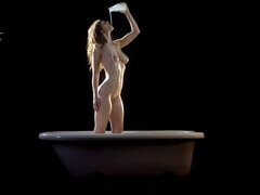 Vessa, Isot tissit, Maito, Alasti, Luonnolliset tissit, Ajeltu, Soolo, Märkä