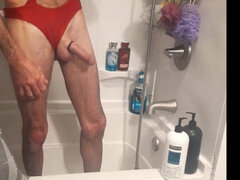 Cdmichelle Talking a Shower While Sucking & Fucking Dildo