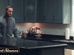 Busty blond Jessa Rhodes cucks her Husband with his Boss