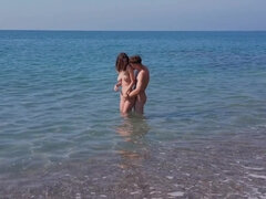 18 años, Playa, Mamada, Erótico, Al aire libre, Pov, Tetas, Mojado