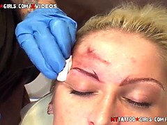 Alira Astro Eyebrows Shave and Tattooed