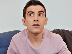 Tussi, Grosser schwanz, Grosse titten, Blondine, Blasen, Braunhaarige, Titten