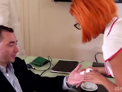 항문, 큰 가슴, 더블 삽입, Hd, 밀프, 간호사, 문신, 쓰리섬