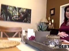 Pregnant MILF wants to get her debt paid off in this hot redhead homemade reality video