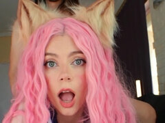 Cute webcam girl Rainy Storm is butt-fucked in POV-style scene