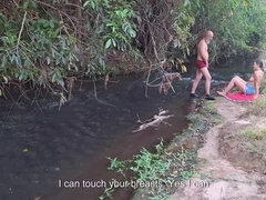 Caught Strangers Fucking Doggy Style at Waterfall - Gabi SweetCouplesStories Outdoor Sex