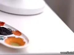 Amatör, Avsugning, Sperma shot, Glasögon, Hd, Slick, Rakad, Tonåring