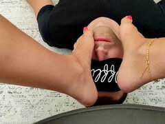 아마추어, 발, 마사지