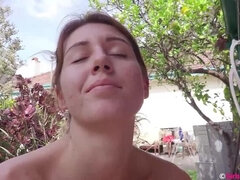 Braunhaarige, Frau, Hd, Im freien, Solo, Titten