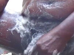 Mature Hot Man Bathing and Erasing Cock Hairs