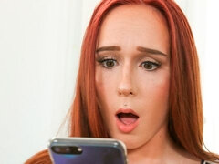 Cute redhead slut Alice Coxxx roughly fucked by a huge penis