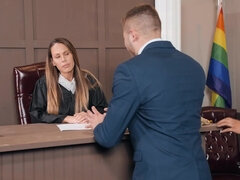 Tranny ass play in the court room: Penetration, Your Honor! - Emma Rose