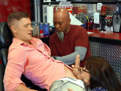 Минет, Брюнетки, В одежде, Очки, Лизание, Молоденькие