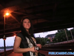 Athina Love gets pounded hard in public under a bridge for cash
