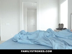 Karmen Santana stepmom begs teen stepdaughter to fuck virgin stepson - blowjob, big tits, taboo fantasy