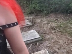 Amatőr, Amerikai, Cumizás, Szabadban, Vöröshajú, Nőférfi