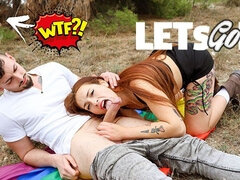 In den arsch, Arsch, Grosser schwanz, Bisexuell, Blasen, Öffentlich, Spanisch, Flotter dreier