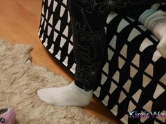 Worn-out Pink Clogs & Dirty White Socks - Sweaty & Used!