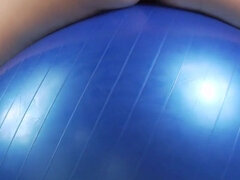 MILF Teases Fit Ass on Exercise Ball