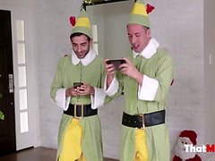 デカ尻, デカパイ, ブロンド, フェラチオ, エロ熟女, 淫乱熟女, 馬乗り, 三人