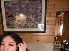 Amateur, Asiatique, Gros seins, Sucer une bite, Brunette brune, Queue, Fait maison, Adolescente