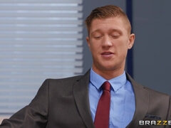 Handsome dude Oliver Flynn fucks his fat teacher after class