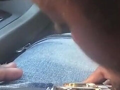 Amateur, Noire, Sucer une bite, Voiture, Petite amie