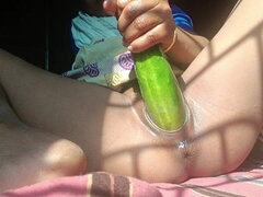 Desi Horny Village Girl Masturbating with Cucumber