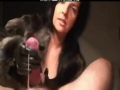 Grosser schwanz, Blasen, Schwanz, Fetisch, Deutsch, Latex, Milf, Pov