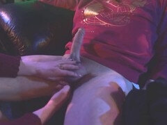 Stepmom helps with his bandage in a naughty way