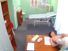 Leie, Arsch, Paar, Arzt, Handjob, Krankenschwester, Büro, Spanner