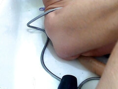 Amateur, Salle de bains, Gode, Fait maison, Transsexuelle, Solo